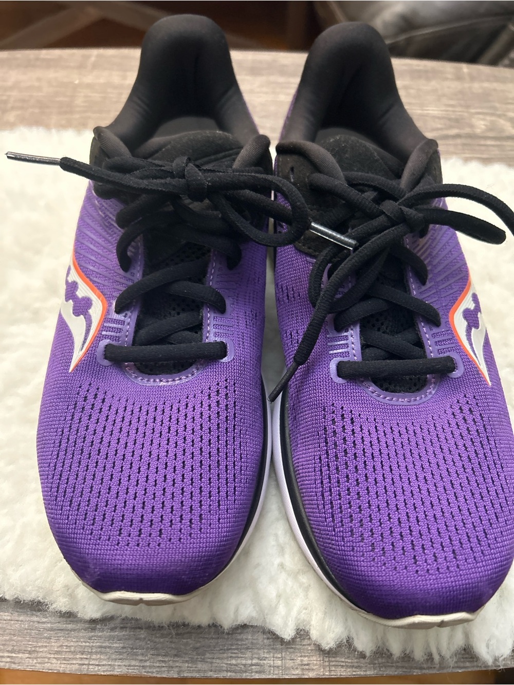 Saucony Purple and Black Women's Athletic Sneakers with White Accents